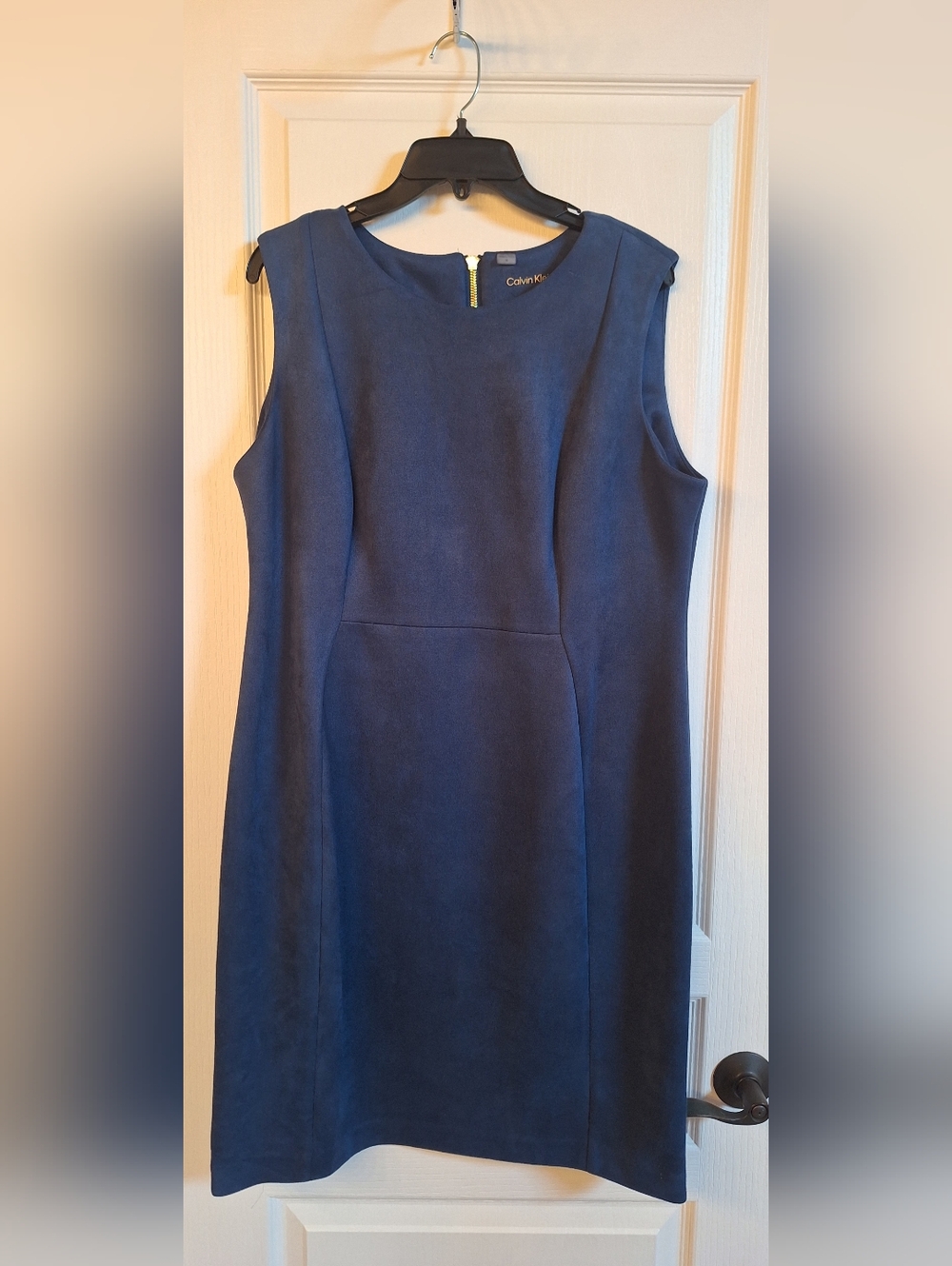 Calvin Klein Deep Blue Sleeveless Sheath Dress